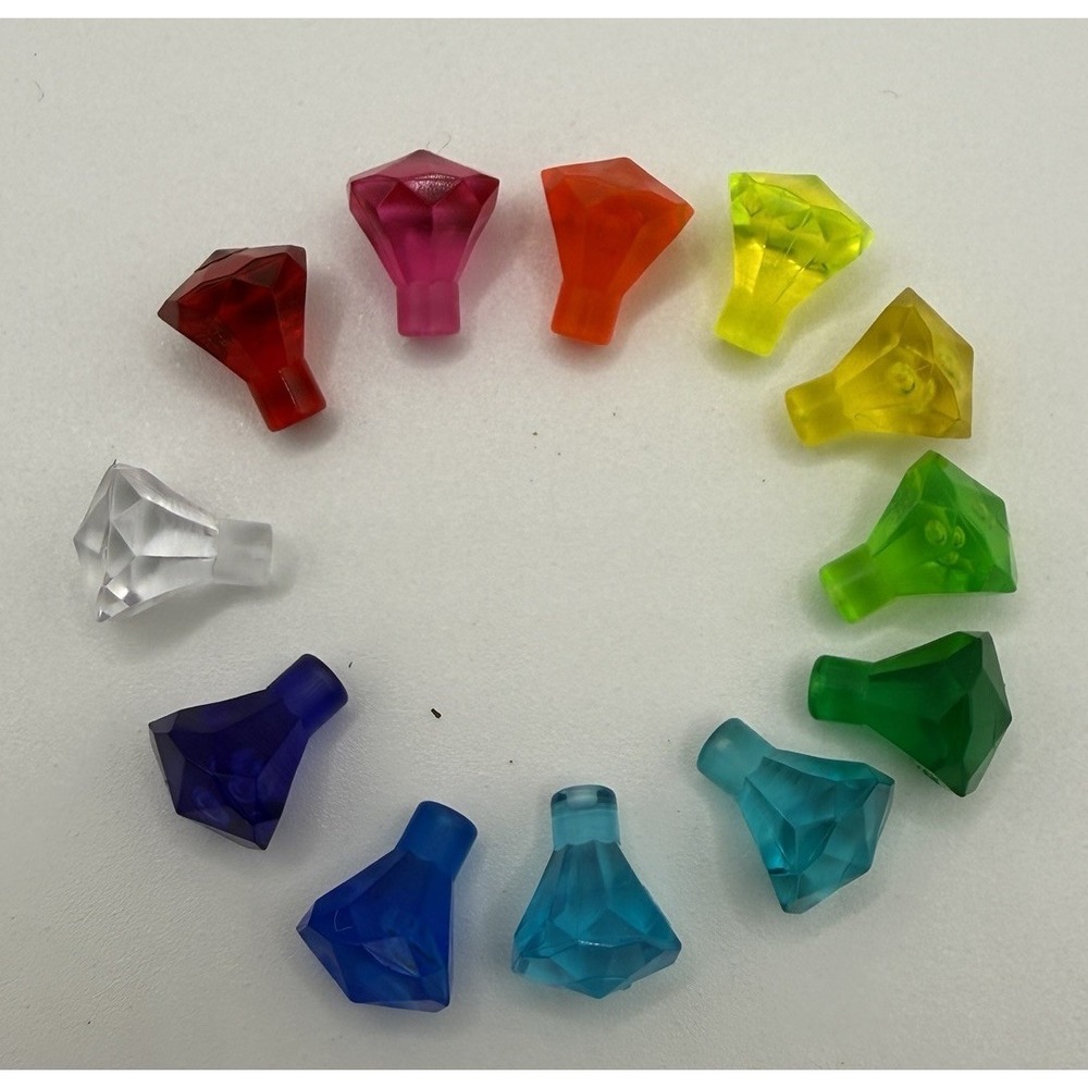 (12)‎ LEGO Gem Jewel Lot- Diamond, Ruby, Emerald Sapphire-Mining Pirate Treasure